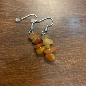 Orange calcite earrings